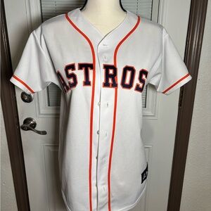 Majestic White and Orange Kids Jersey